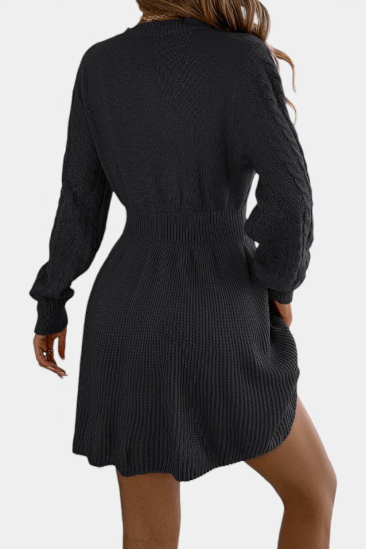 Leonora | Cable-Knit Mini Sweater Dress