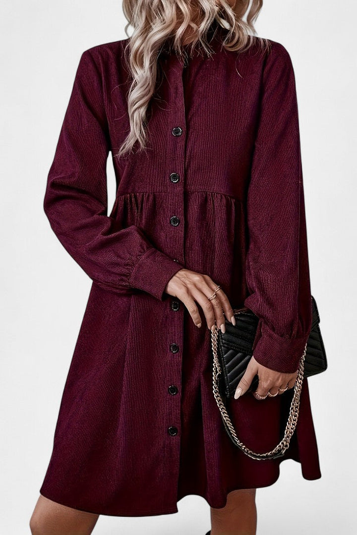 Esme | Belted Button-Front Midi Dress