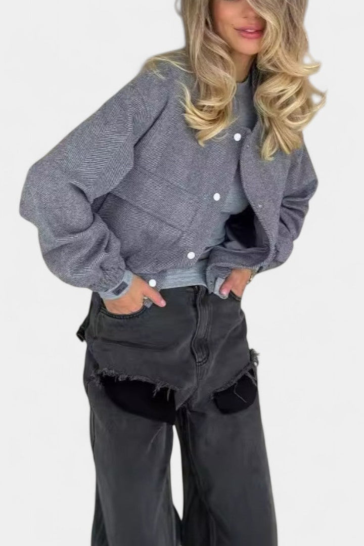 Paige | Cropped Bomber Jacket