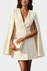 Anastasia | Double-Breasted Cape Blazer