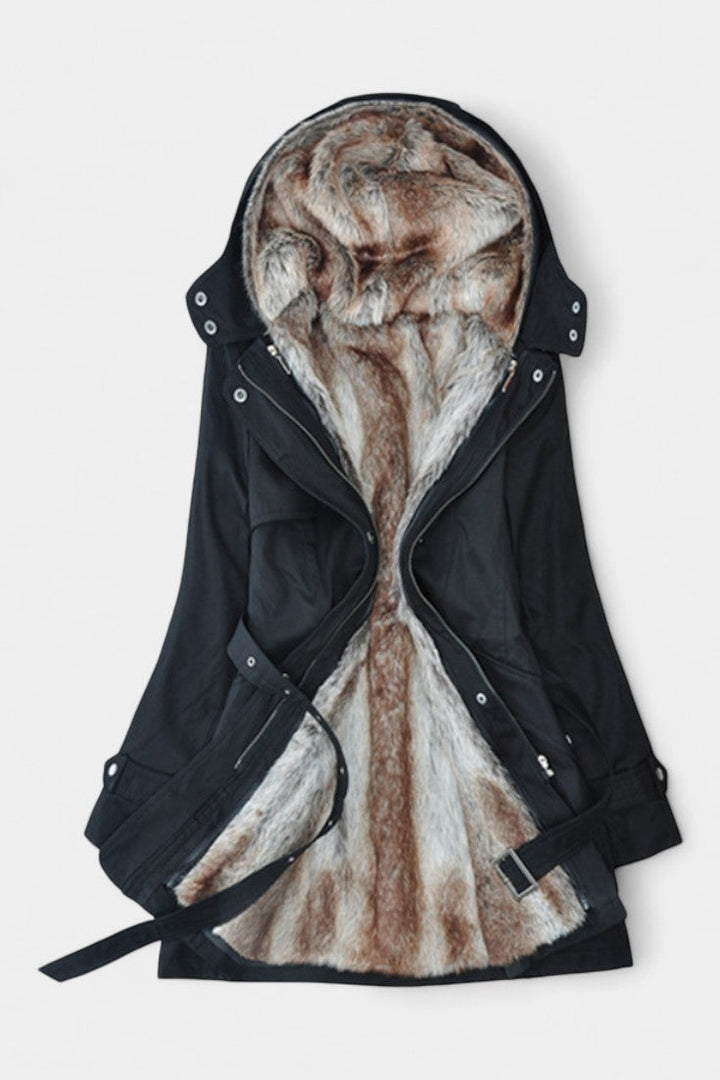 Brenda | Hooded Belted Winter Parka