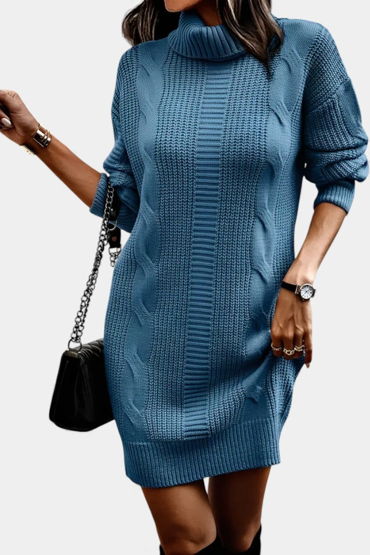 Sabella | Cozy Roll Neck Sweater Dress