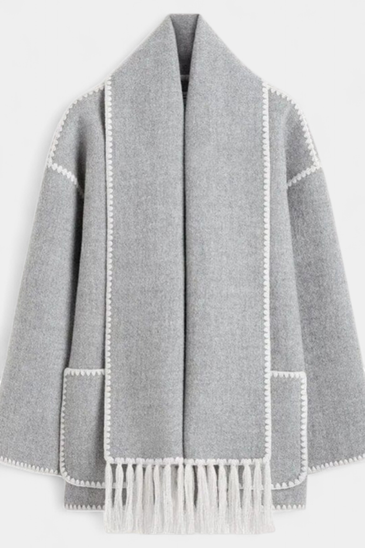 Solene | Scarf-Collar Wrap Coat