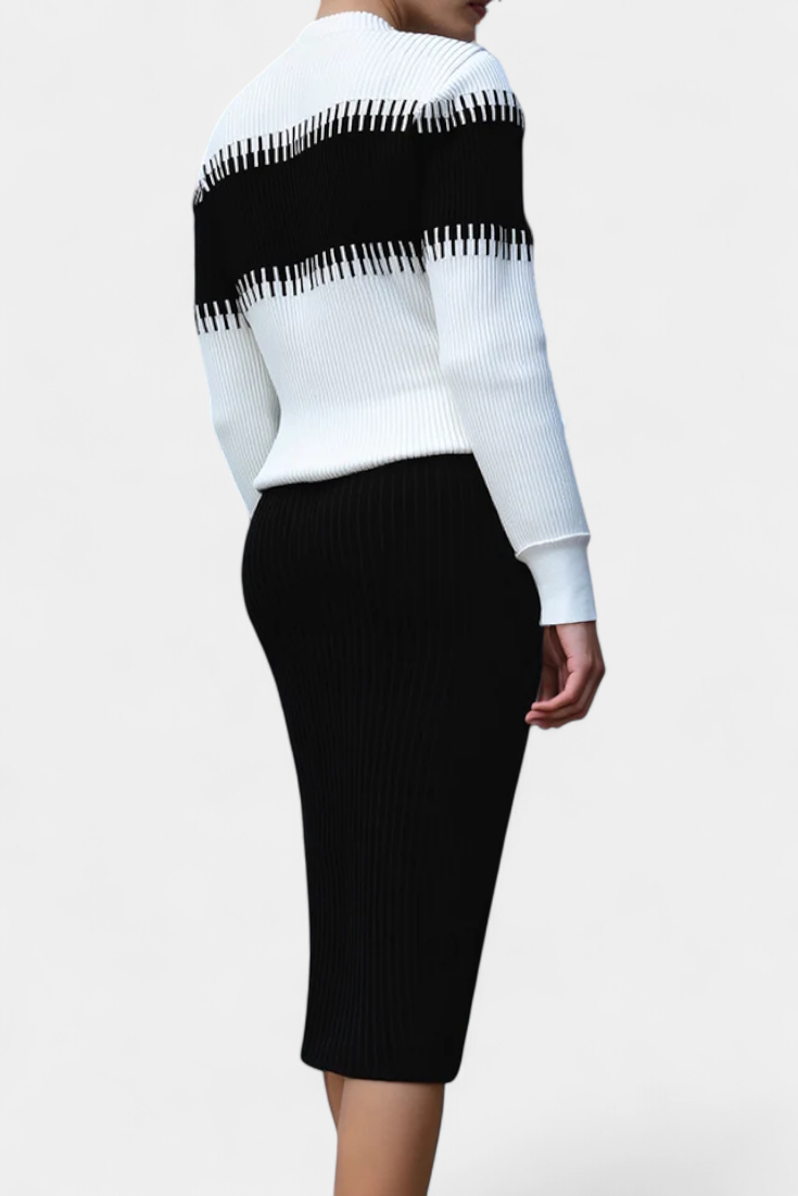 Yolanda | Color-Block Two-Piece Set