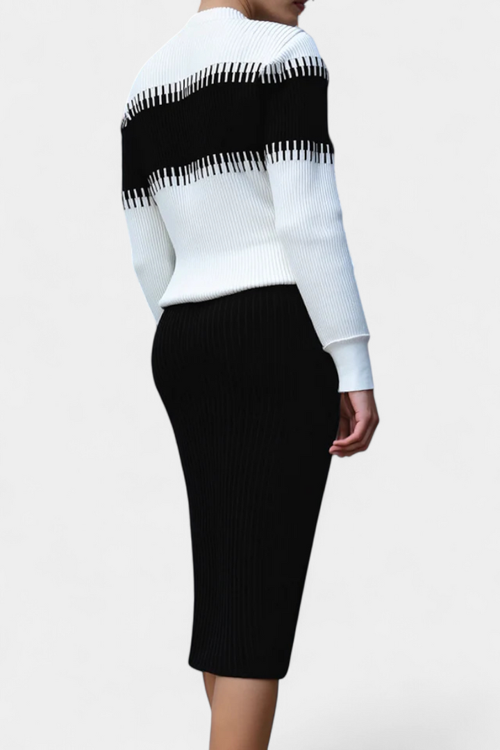 Yolanda | Color-Block Two-Piece Set