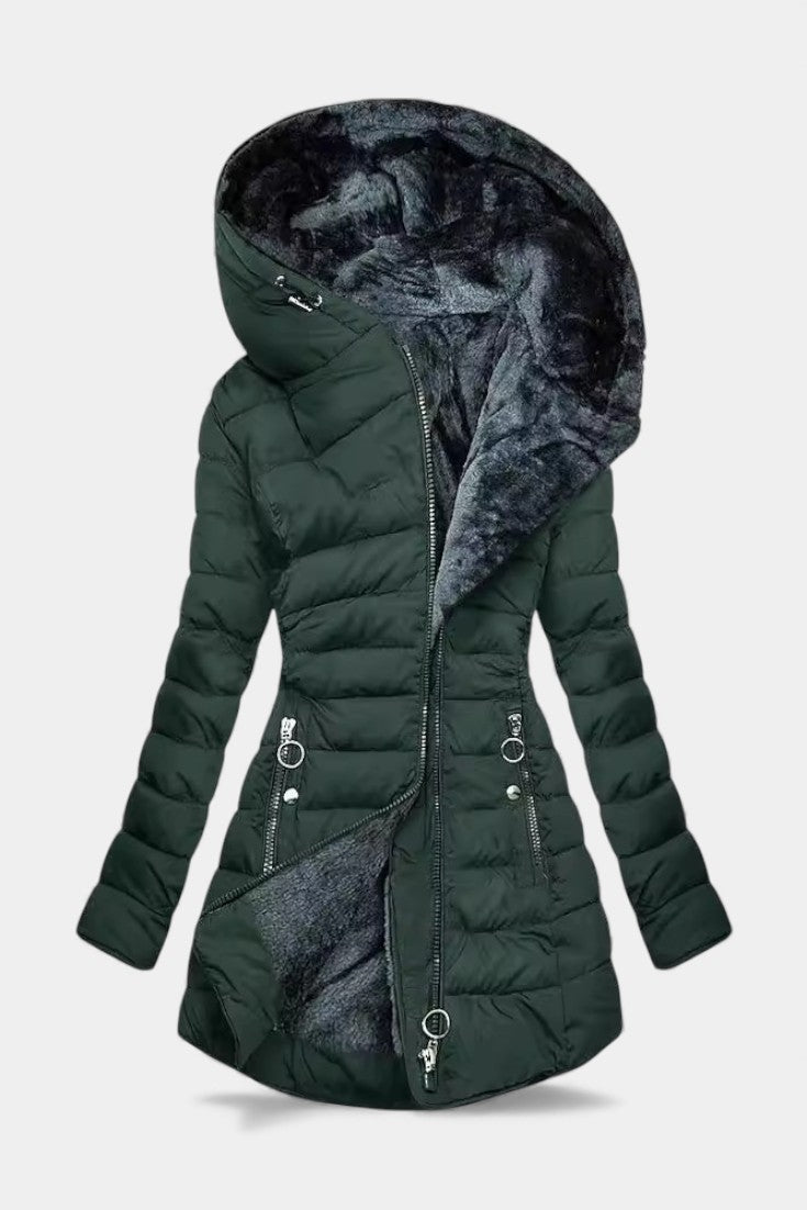 Annora | Warm Hooded Quilted Coat