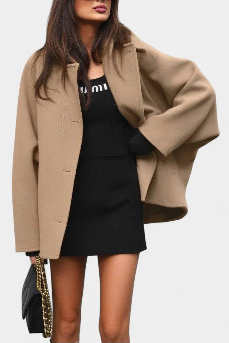 Thora | Draped Batwing Coat