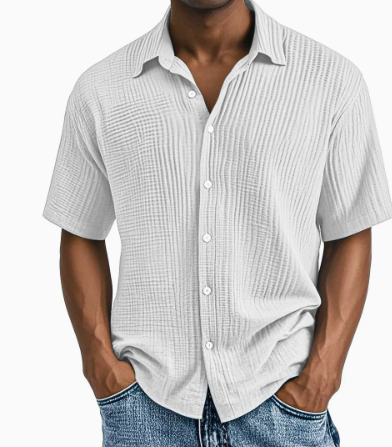 Todd | Men's Textured Waffle Short Sleeve Shirt