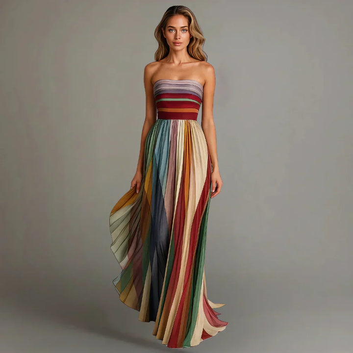 Ottilie | Flowing Striped Maxi Dress