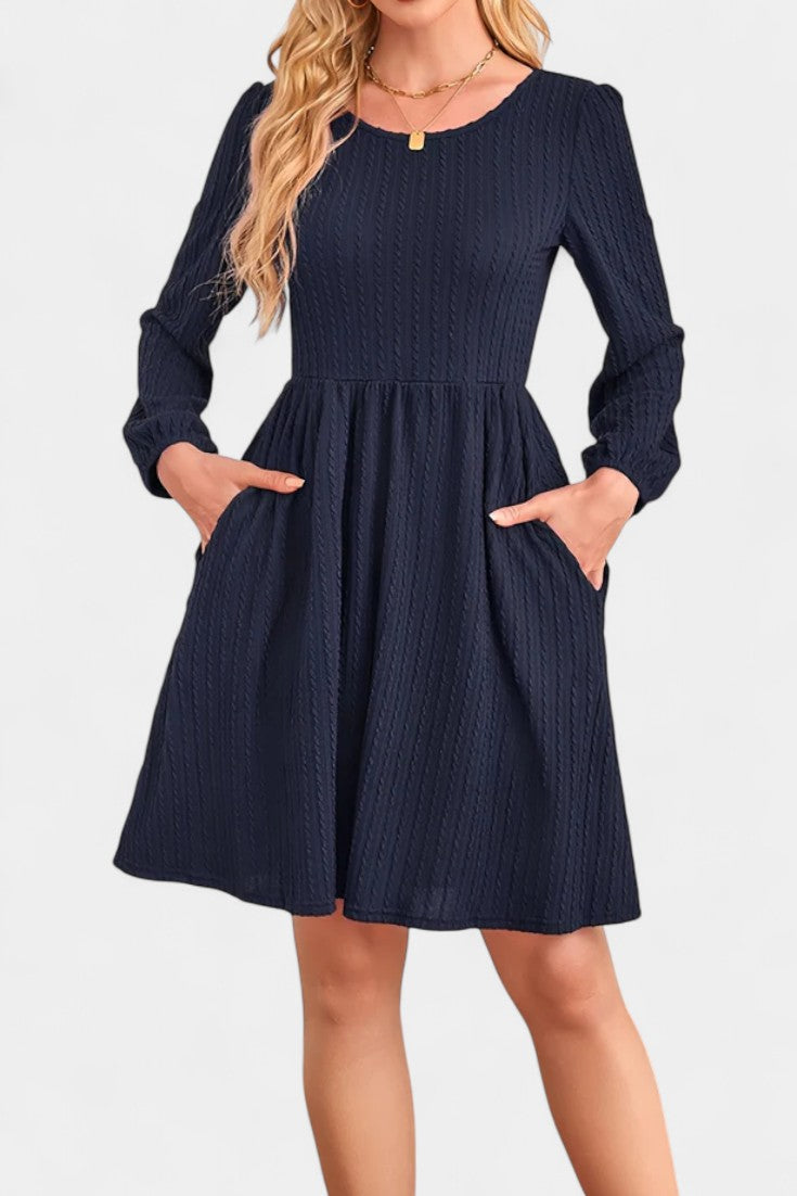 Elizabeth | Textured A-Line Dress