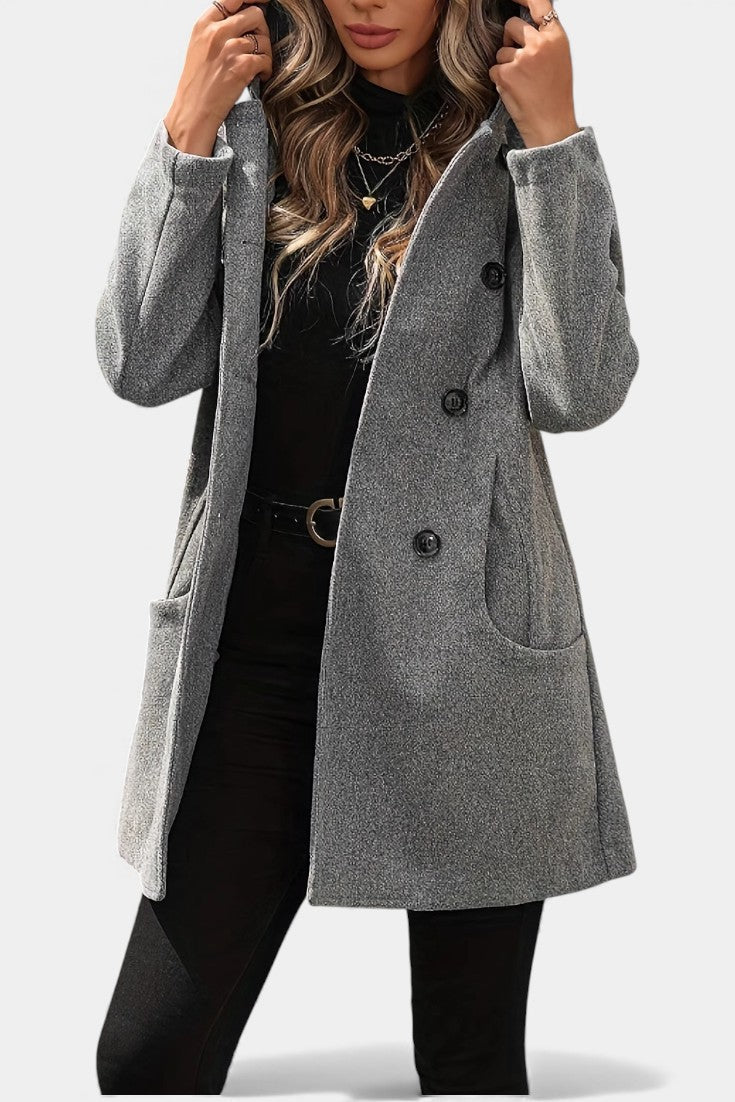 Beatrix | Double-Breasted Hooded Coat