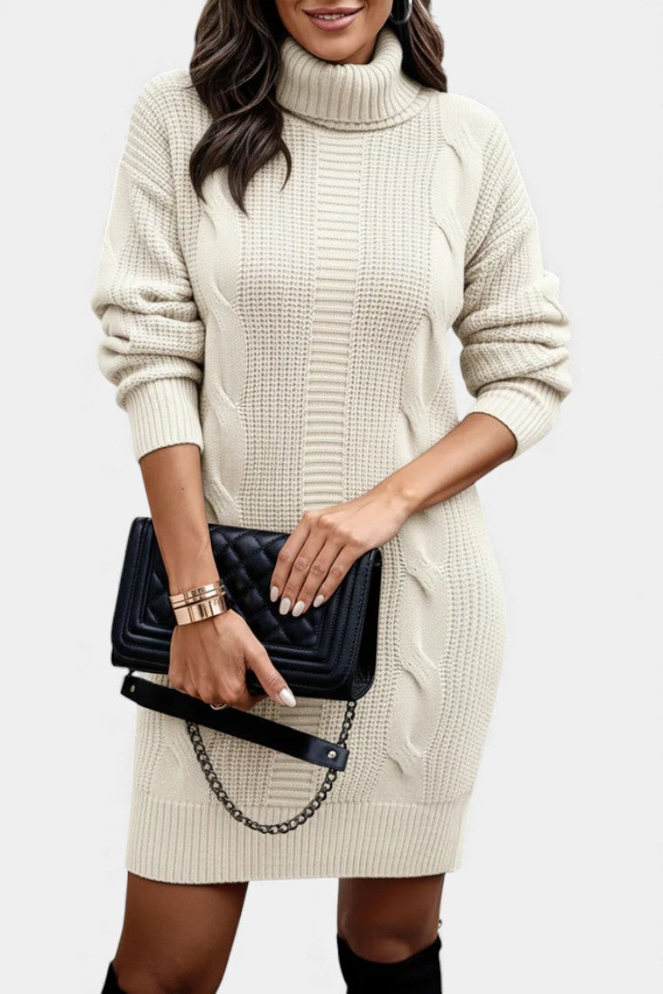 Sabella | Cozy Roll Neck Sweater Dress