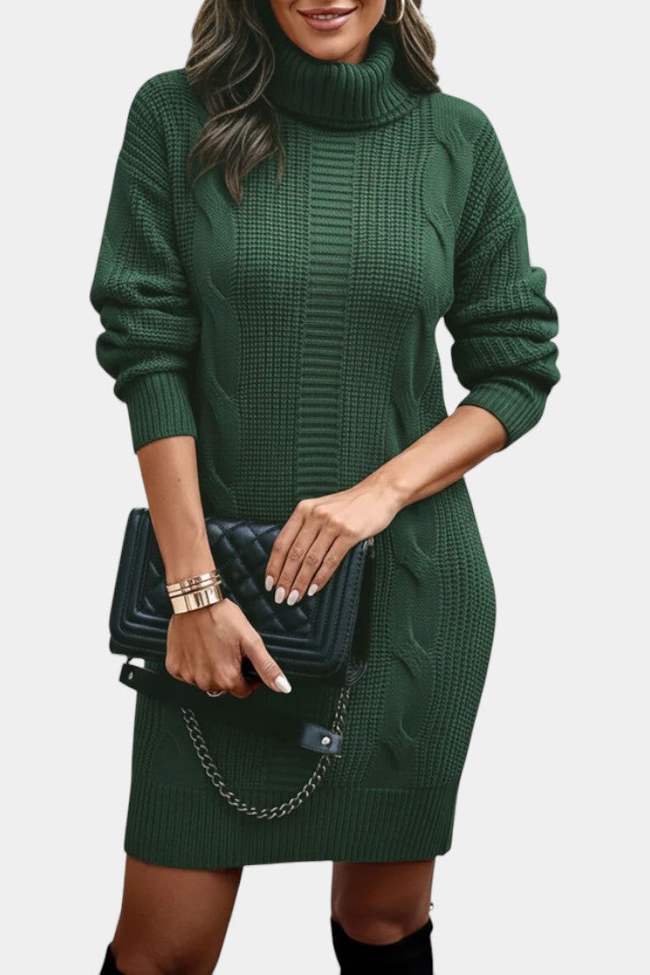 Sabella | Cozy Roll Neck Sweater Dress