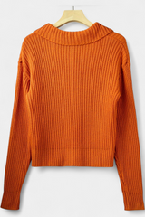 Sasha | Ribbed Cowl-Neck Sweater