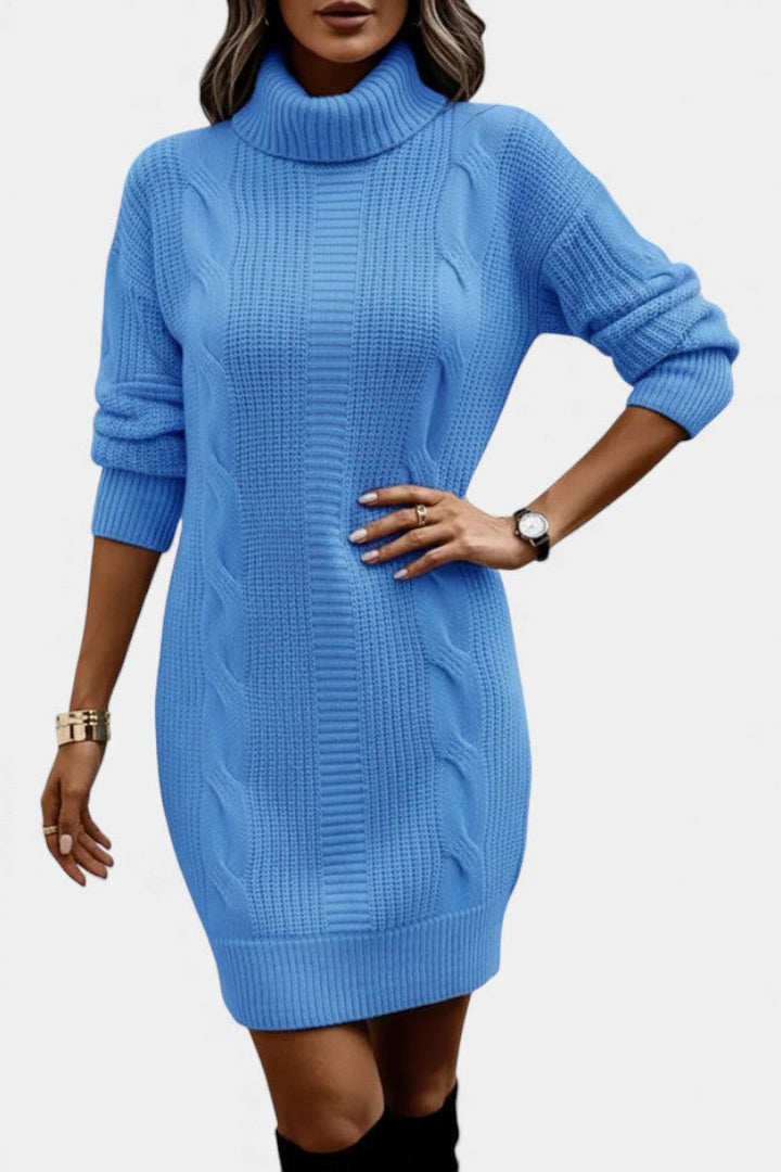 Sabella | Cozy Roll Neck Sweater Dress