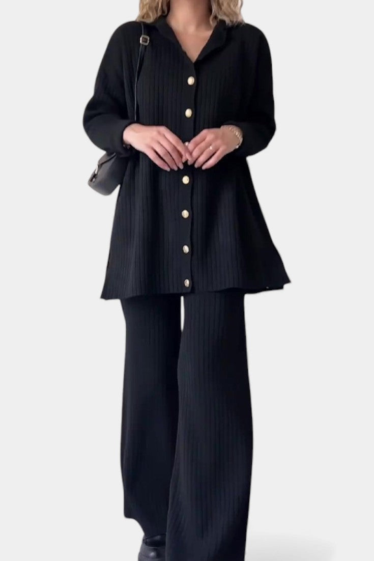 Eveline | Ribbed Two-Piece Set