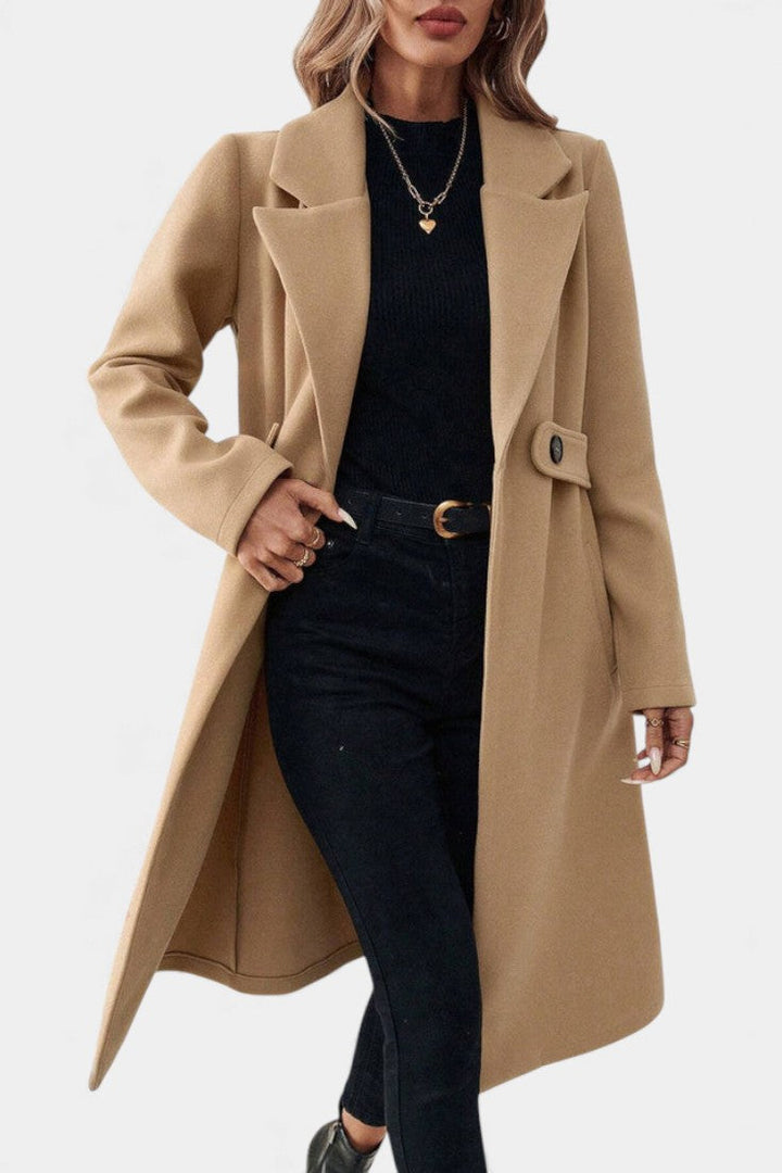 Verena | Classic Belted Long Overcoat