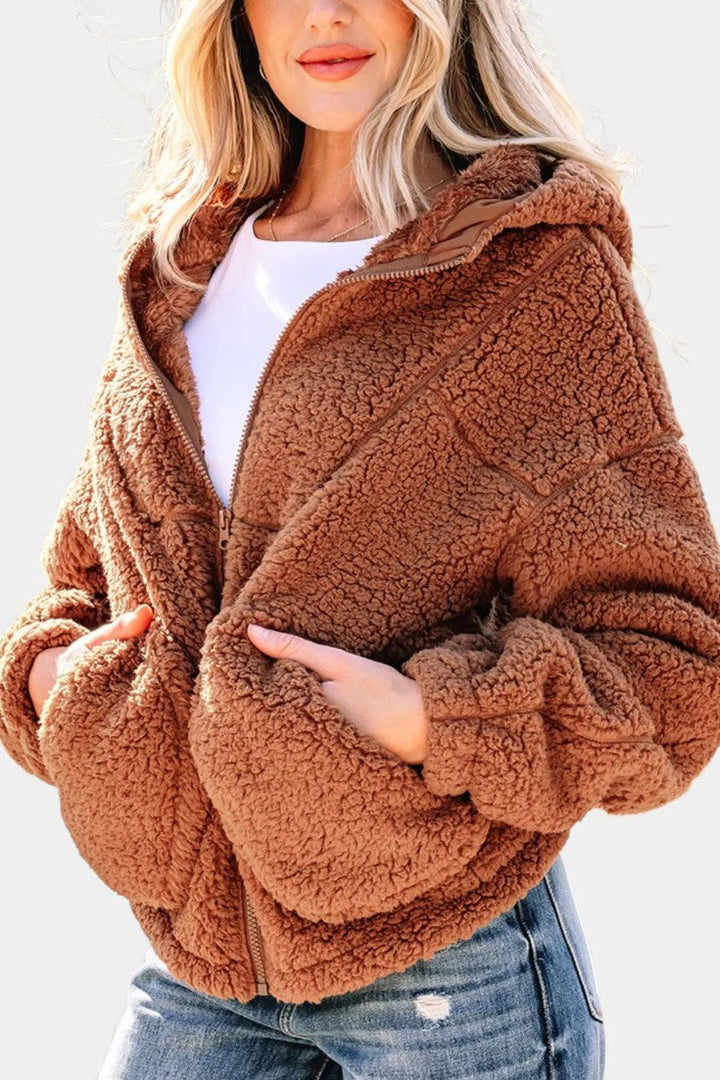 Elsie | Cozy Hooded Zip Jacket