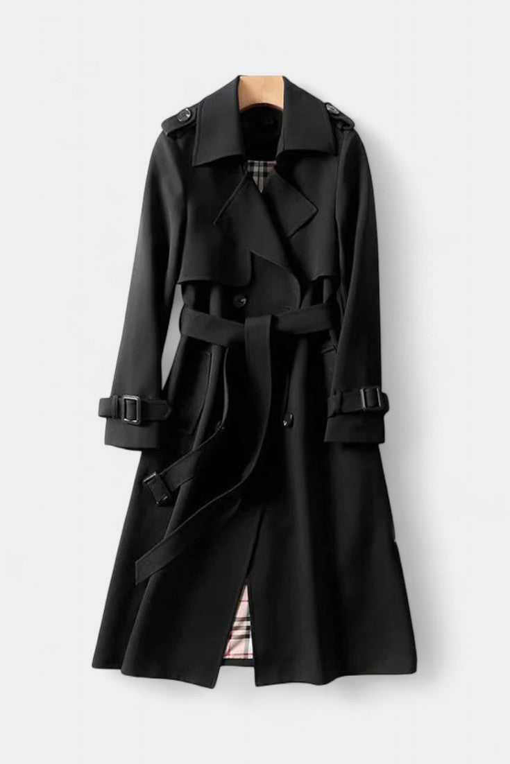 Lenora | Belted Double-Breasted Trench Coat