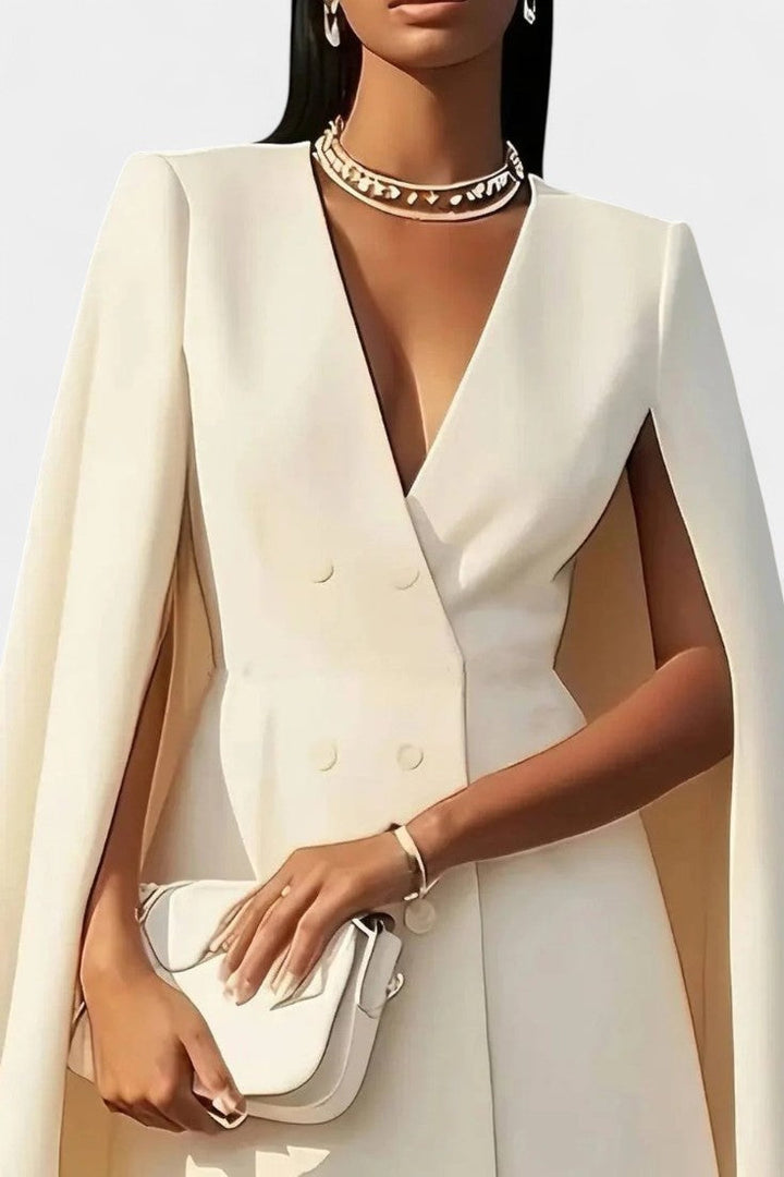 Margot | Elegant Cape-Sleeve Blazer Dress