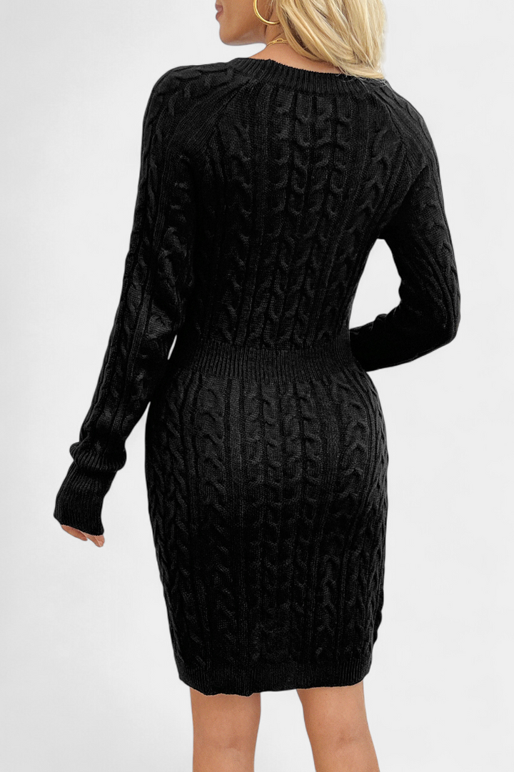 Florence | Twisted Cable-Knit Fitted Dress