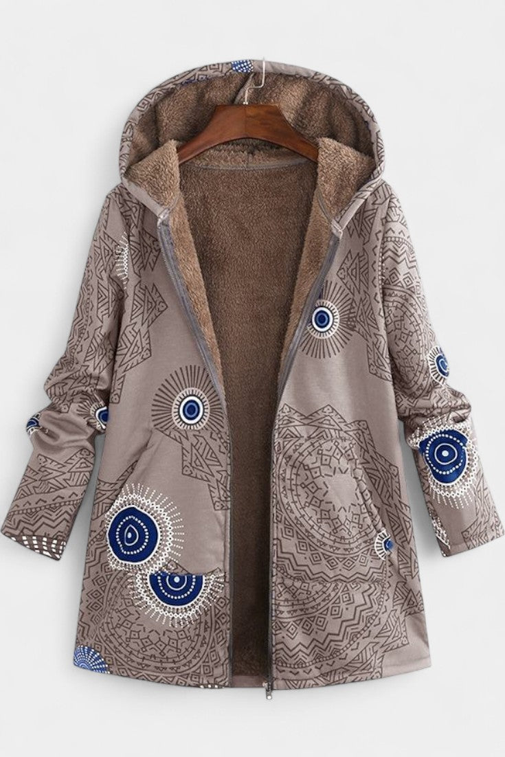 Mirabel | Cozy Hooded Patchwork Coat