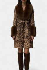 Antoinette | Belted Animal-Print Coat
