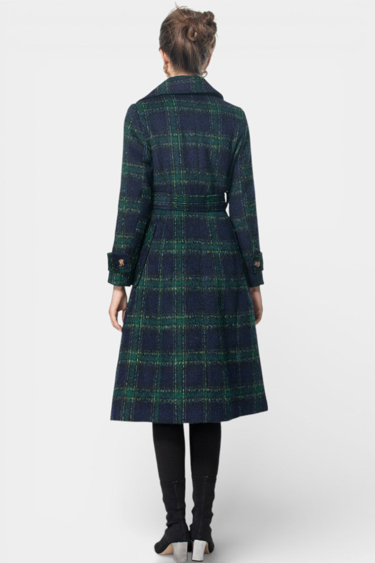 Yvette | Elegant Double-Breasted Long Coat