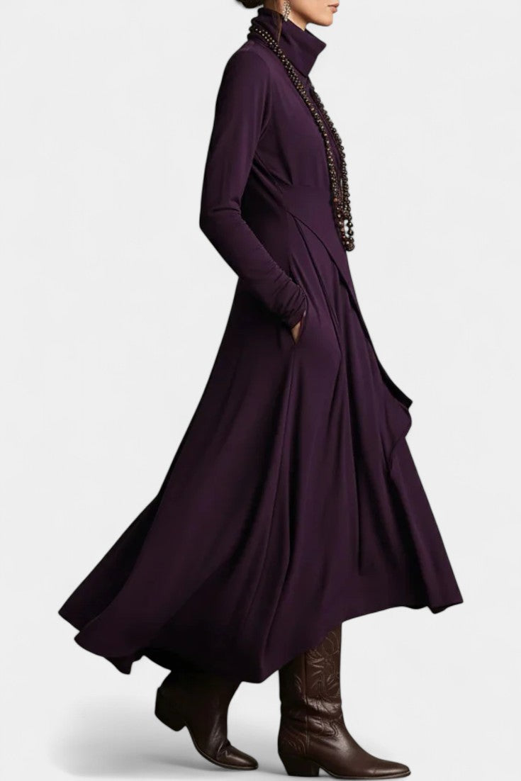 Genevieve | Draped Asymmetrical Maxi Dress