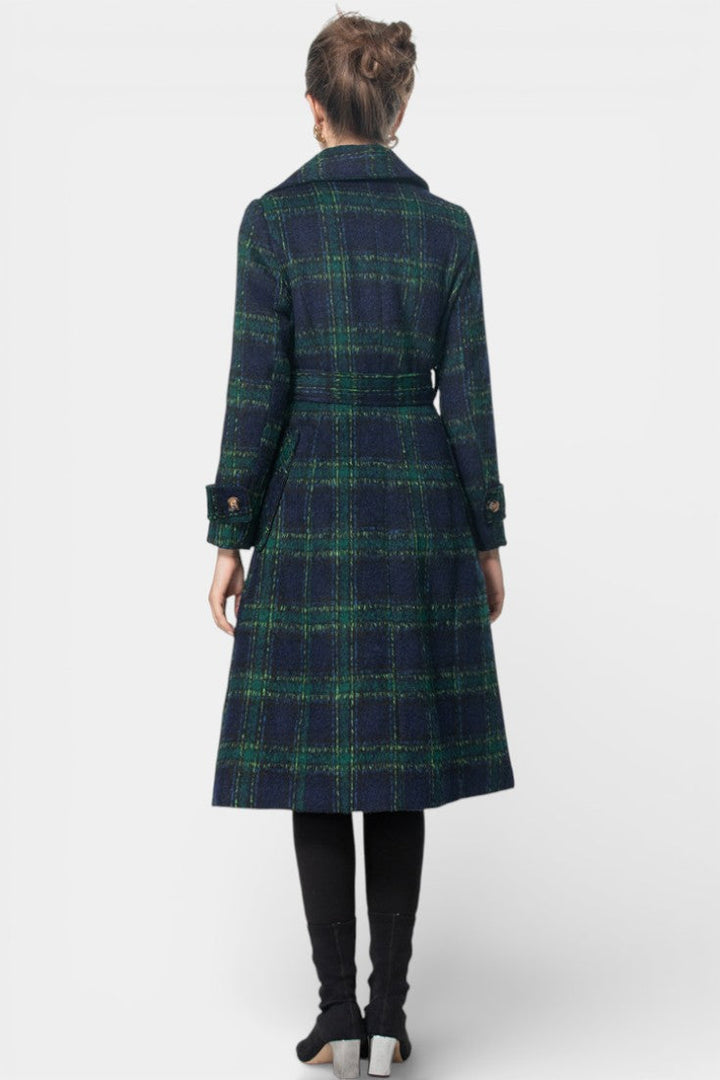 Guinevere | Tailored Long Check Coat