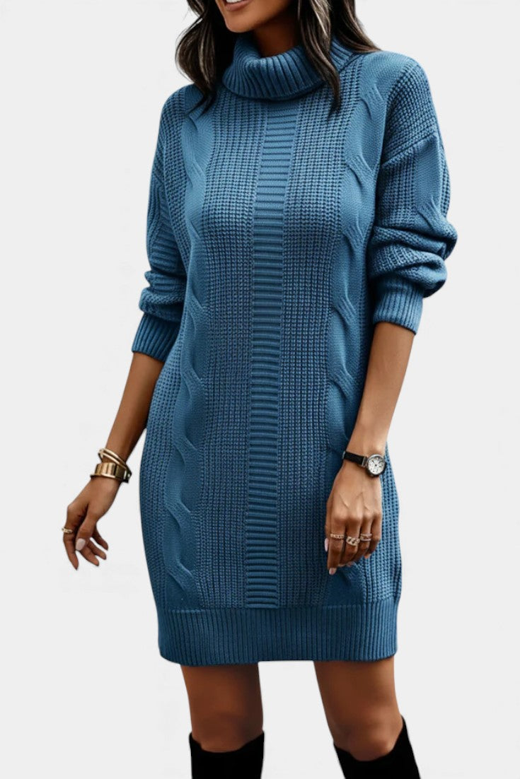 Sabella | Cozy Roll Neck Sweater Dress