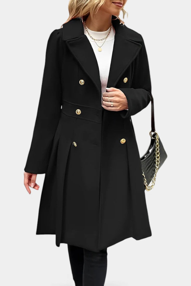 Annalise | Flared Double-Breasted Coat