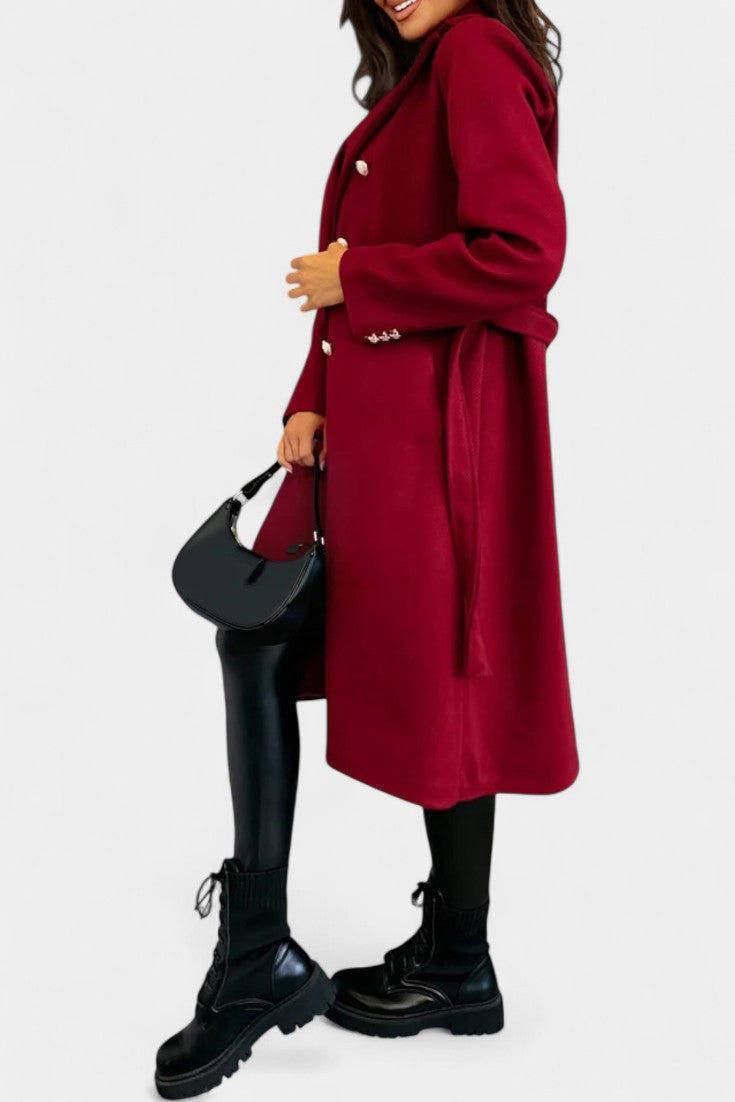 Simone | Double-Breasted Belted Coat