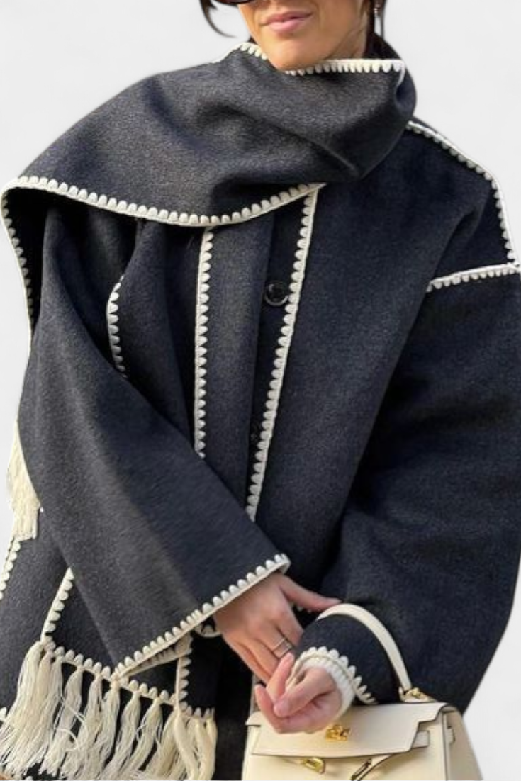 Cosima | Draped Scarf Coat