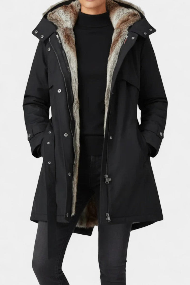 Brenda | Hooded Belted Winter Parka