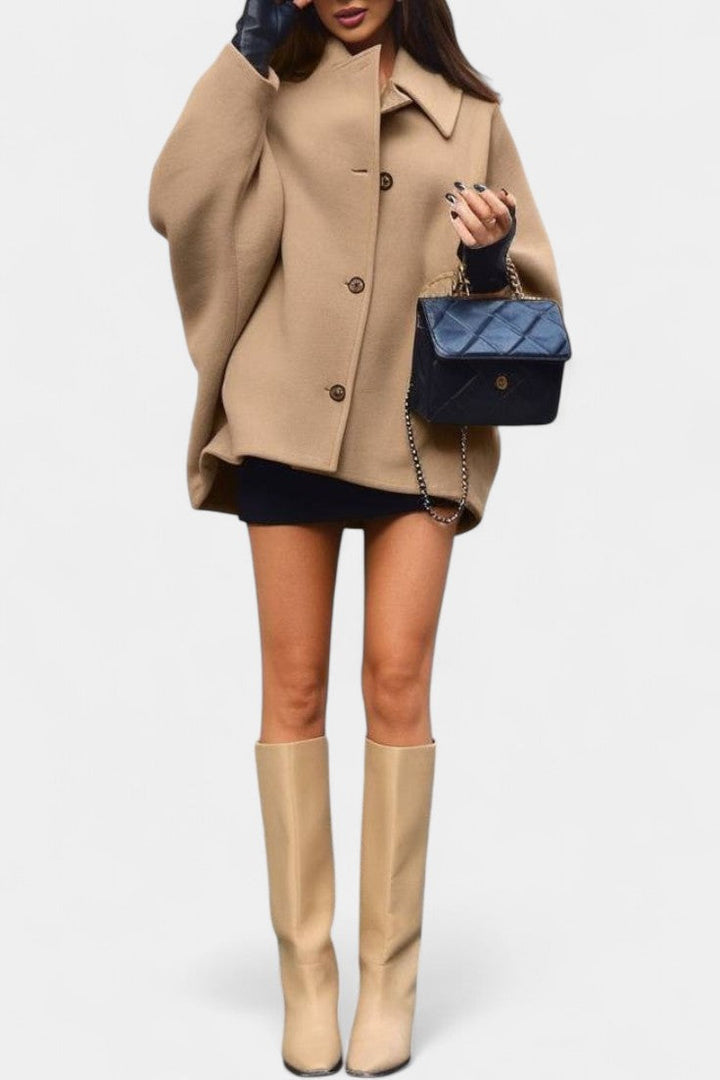 Thora | Draped Batwing Coat