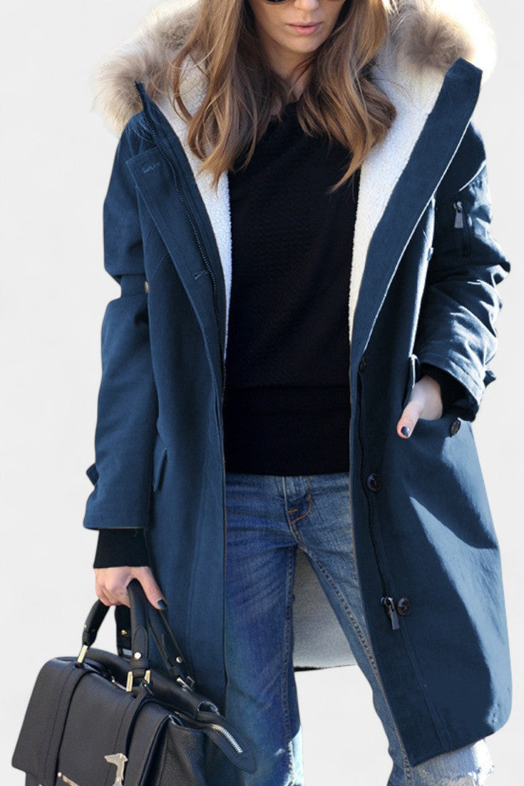 Nadine | Cozy Hooded Mid-Length Parka