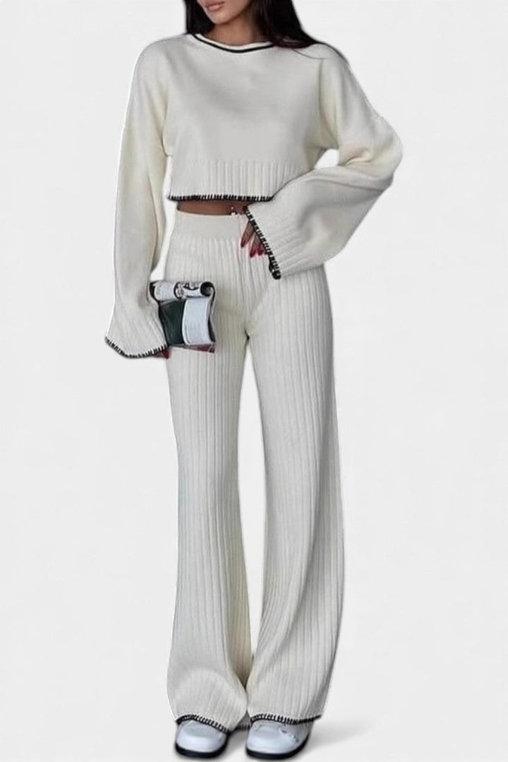 Cecile | Ribbed Lounge Two-Piece Set