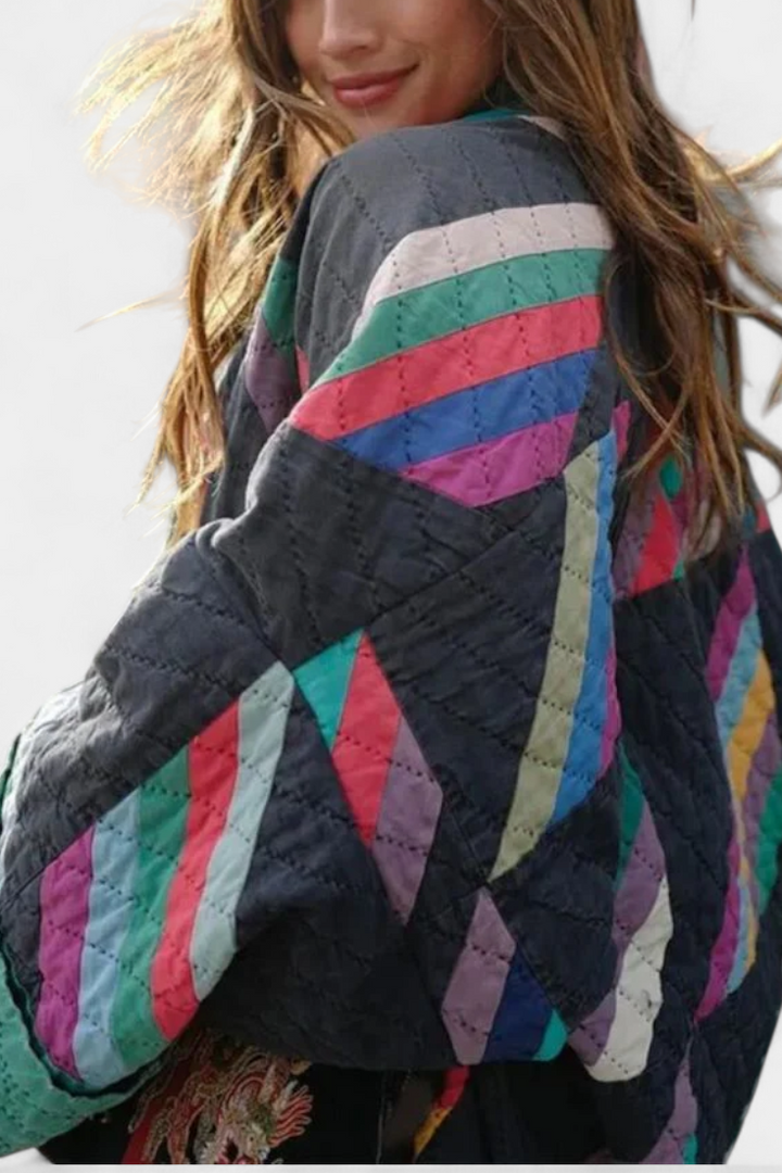 Roselle | Quilted Open-Front Jacket
