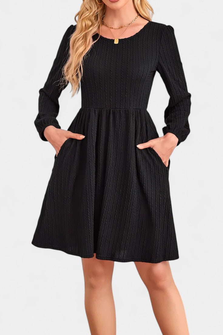 Elizabeth | Textured A-Line Dress