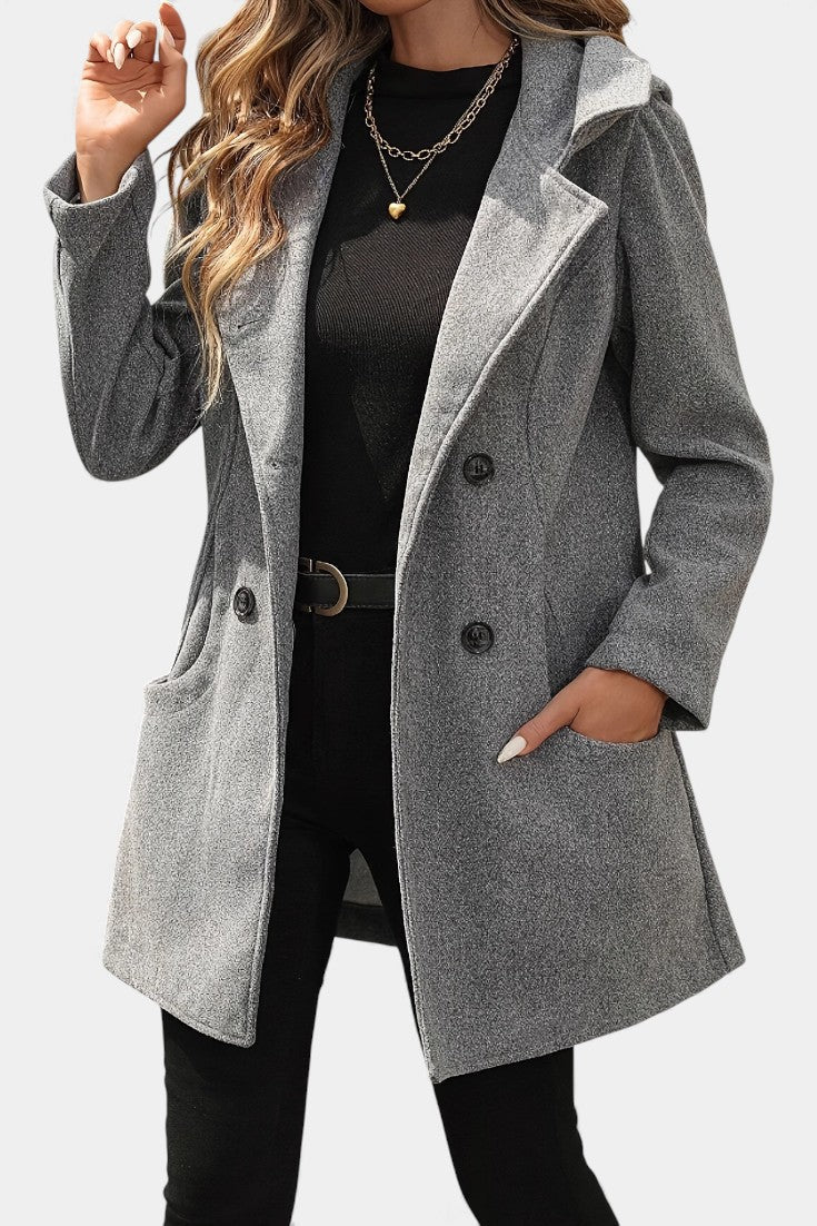 Gillian | Double-Breasted Hooded Coat