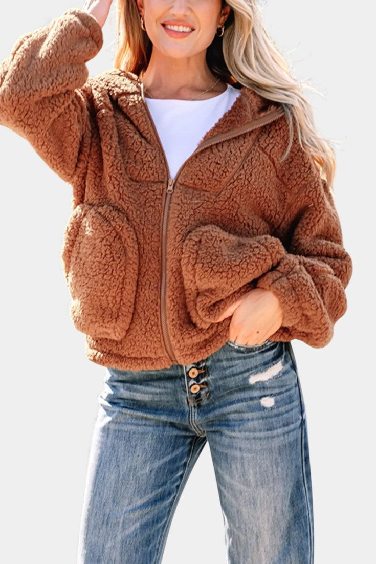 Elsie | Cozy Hooded Zip Jacket