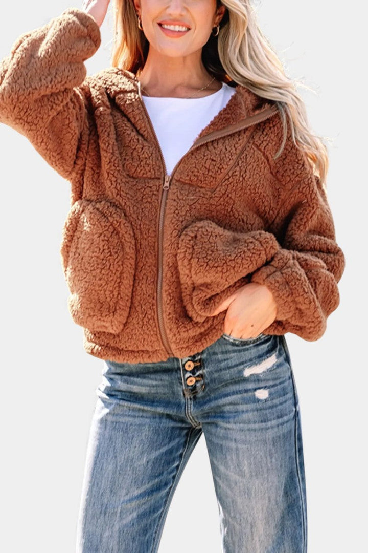Elsie | Cozy Hooded Zip Jacket
