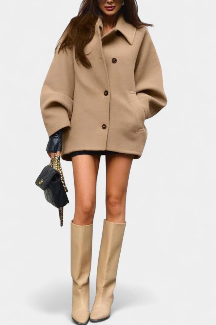 Thora | Draped Batwing Coat