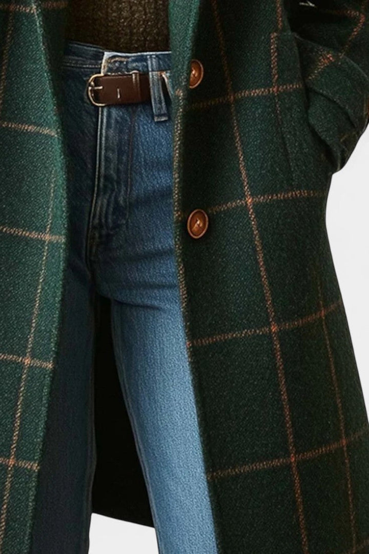 Eleanora | Tailored Windowpane Check Coat