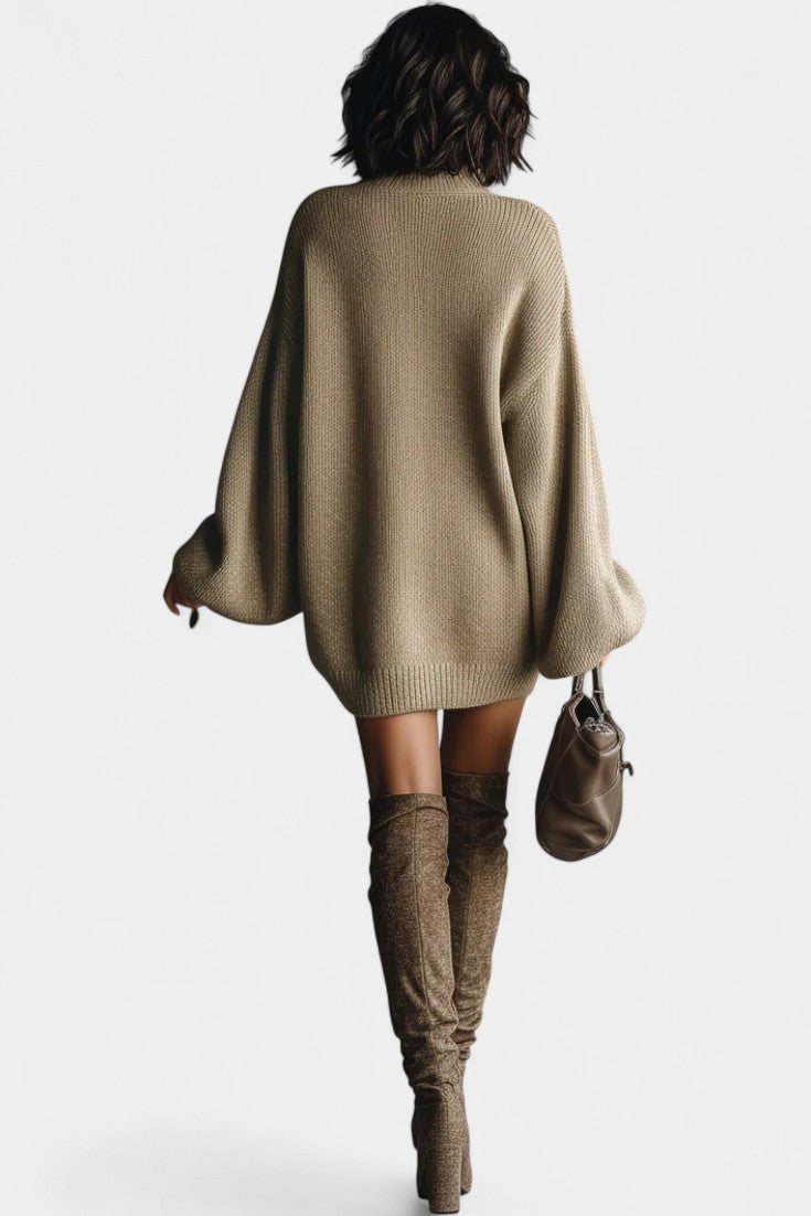 Mabel | Relaxed Turtleneck Knit Dress