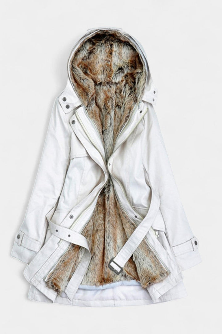 Brenda | Hooded Belted Winter Parka