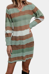 Faye | Striped Knit Sweater Dress
