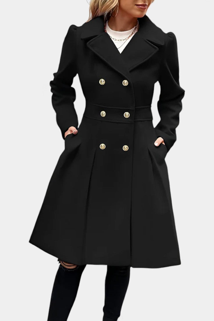 Annalise | Flared Double-Breasted Coat