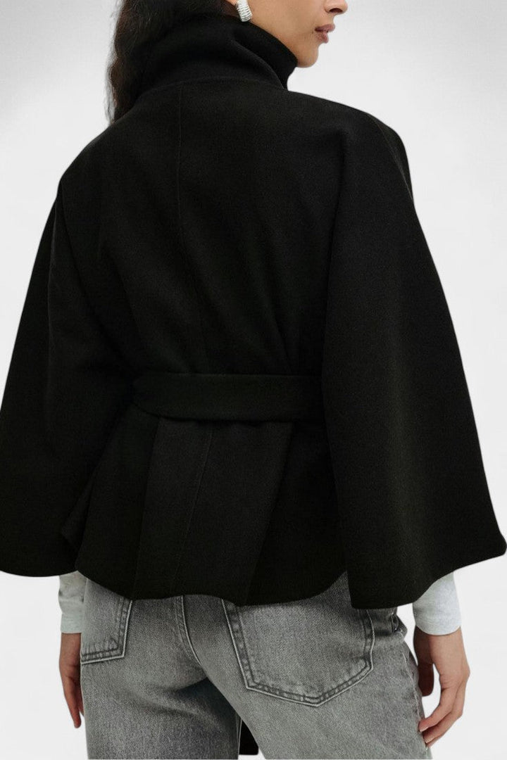 Sigrid | High-Neck Belted Cape